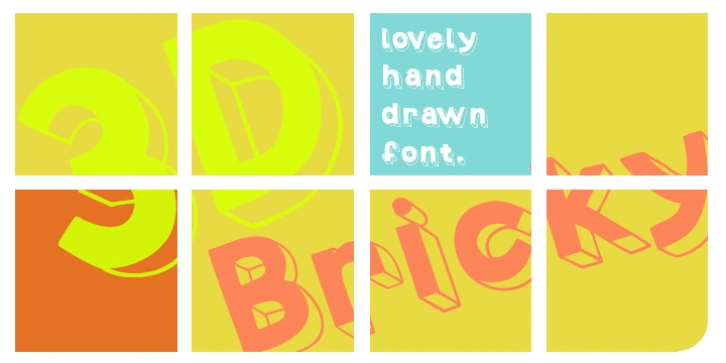 3D Blocky font preview