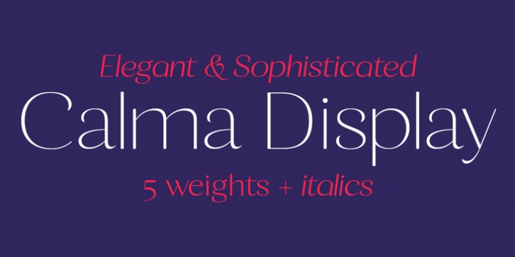 Calma Display font preview