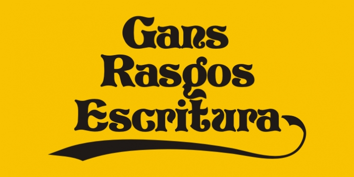 Gans Rasgos Escritura font preview