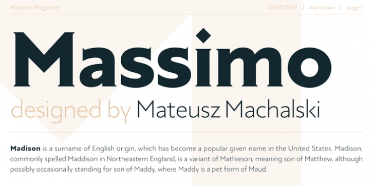 Massimo font preview