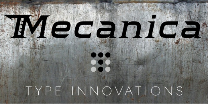 Mecanica font preview