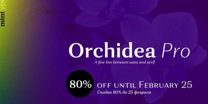 Orchidea Pro font preview