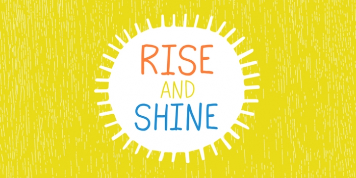 Rise And Shine font preview