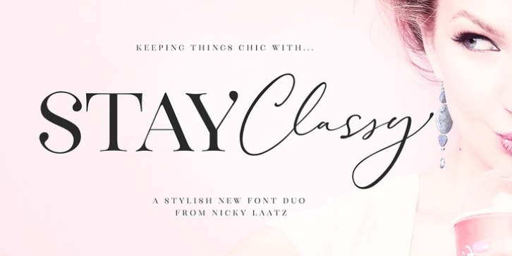 Stay Classy Font Duo font preview