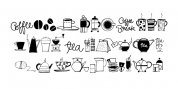 Coffee & Tea Doodles font download