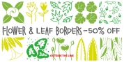 Flower And Leaf Borders font download